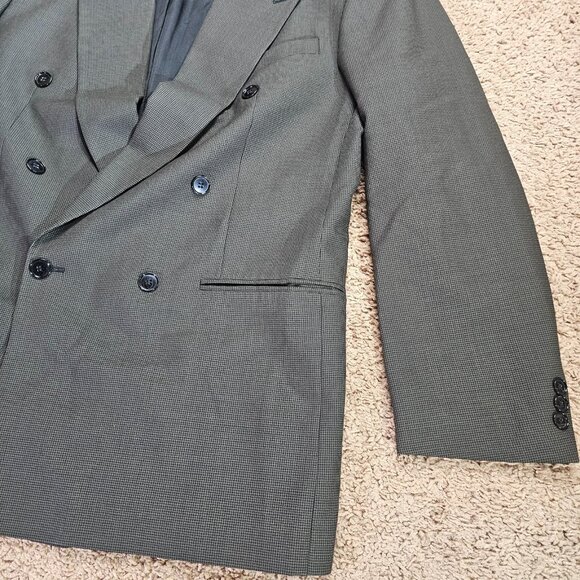 Vintage Brandini for Foley's Blazer Mens 44R Double Breasted Wool Sport Coat - Picture 10 of 12